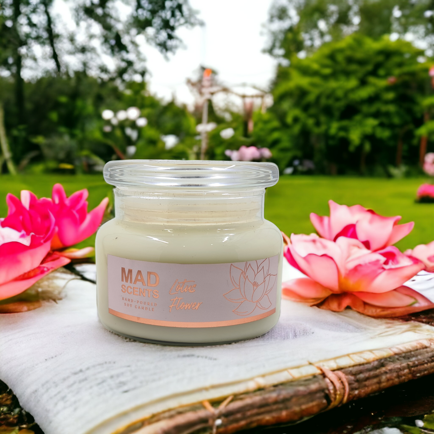 Lotus Flower - Classic Wood Wick Candle