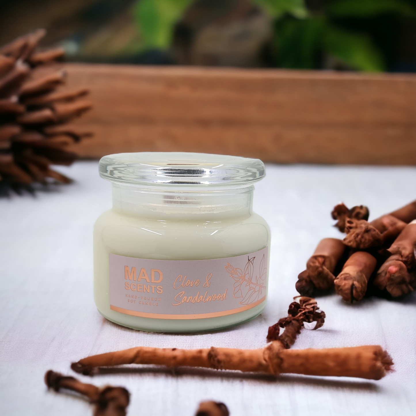 Clove & Sandalwood - Classic Wood Wick Candle