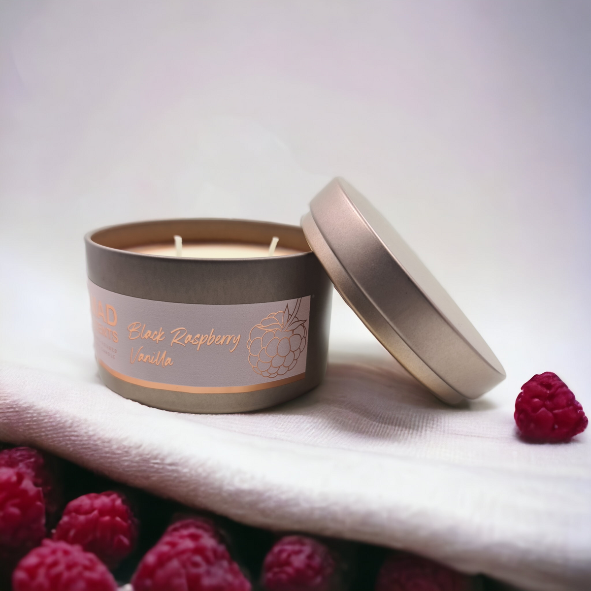 Black Raspberry & Vanilla - Large Tin Candle (Copper)