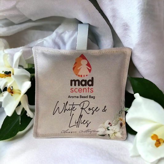 White Rose & Lillies - Aroma Fragrance Bead Bag