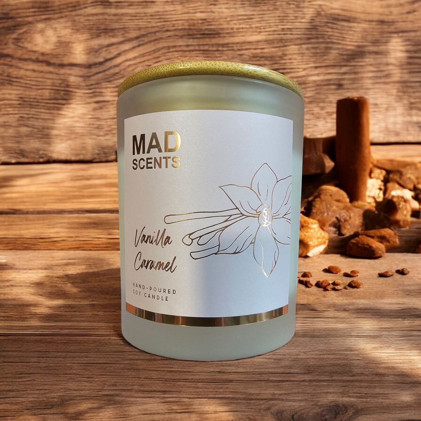Vanilla Caramel - Classic Frosted Candle