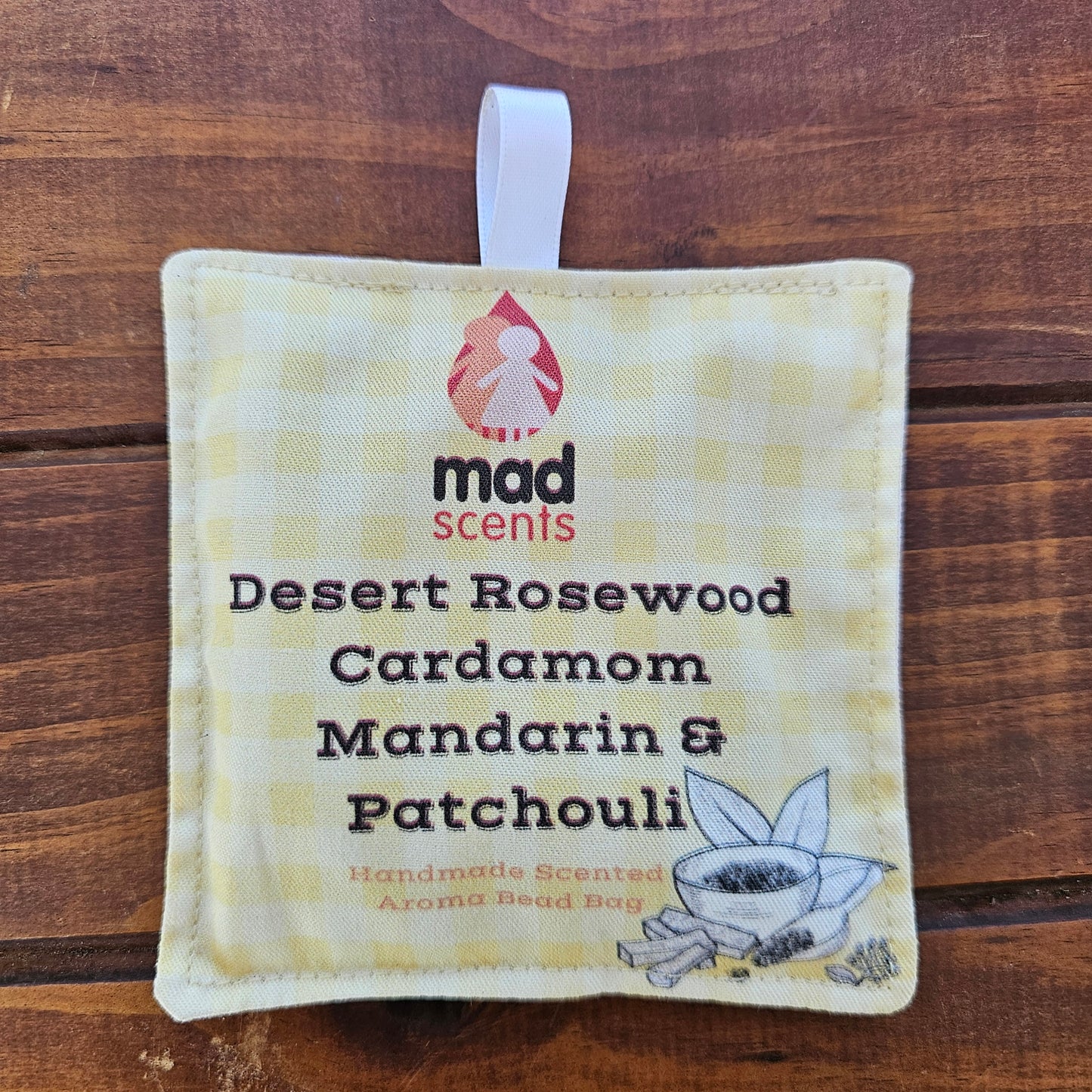 Desert Rosewood Cardamom Mandarin & Patchouli - Aroma Fragrance Bead Bag