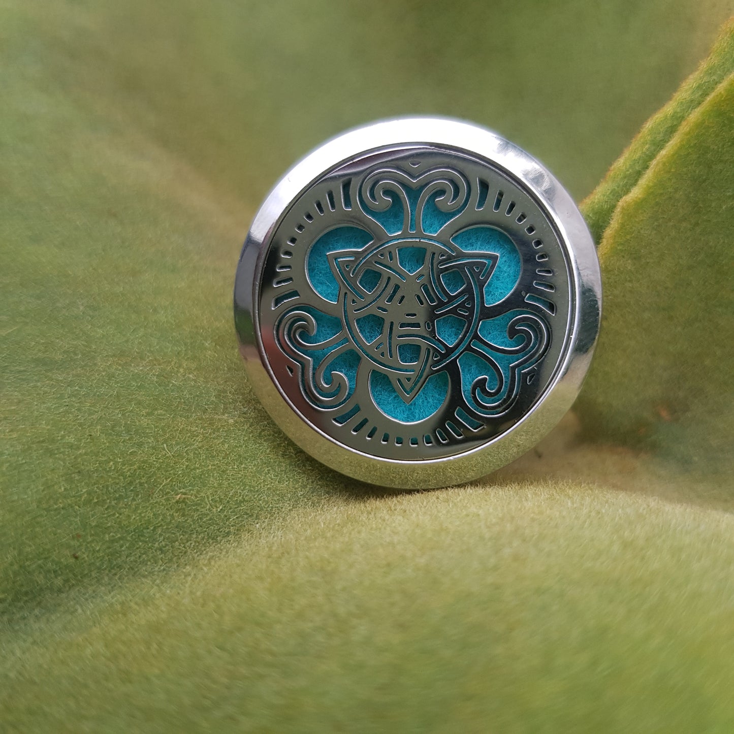 Infinity - Silver stainless steel car vent diffuser + fragrance oil