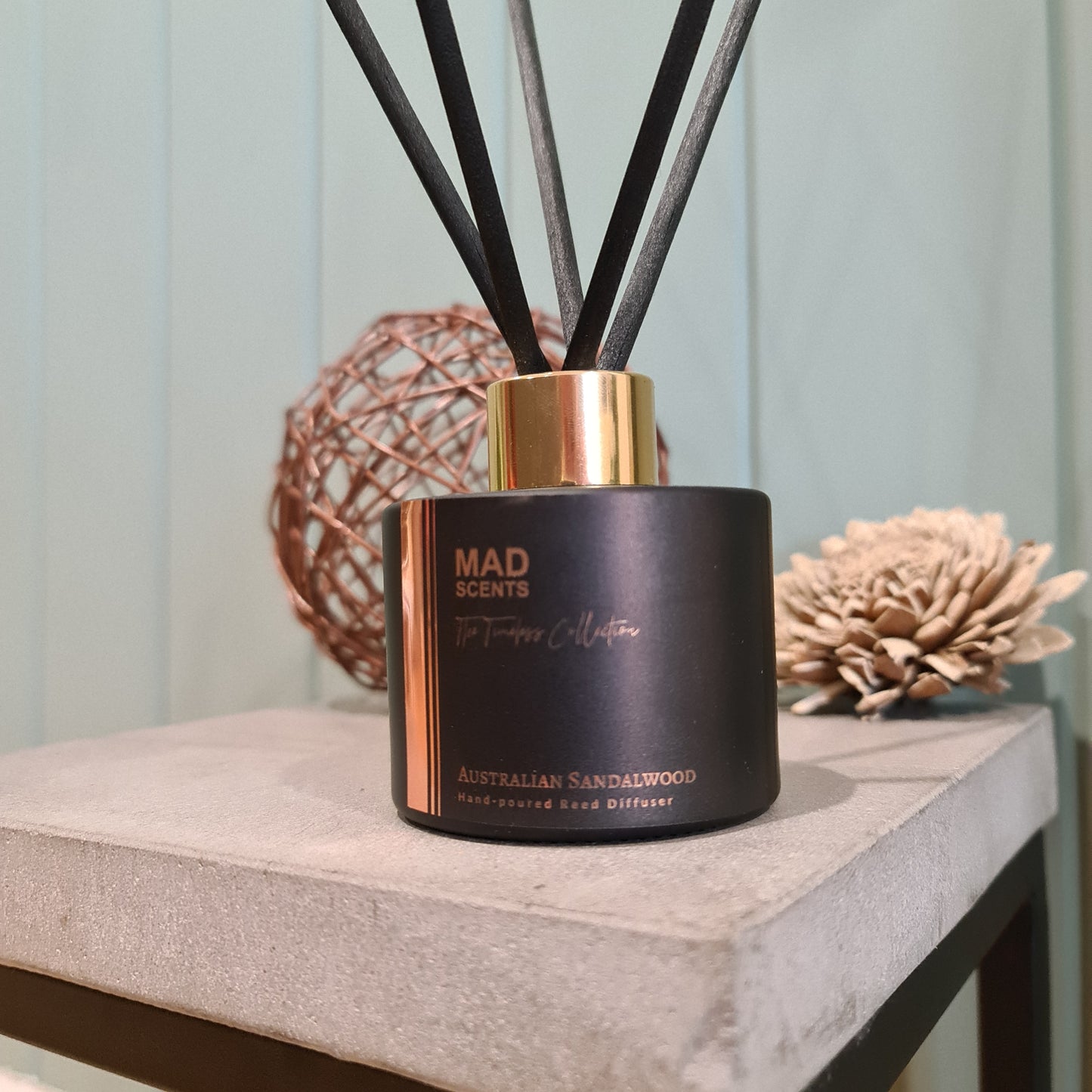 Australian Sandalwood - 120ml Reed Diffuser (Matte Black)