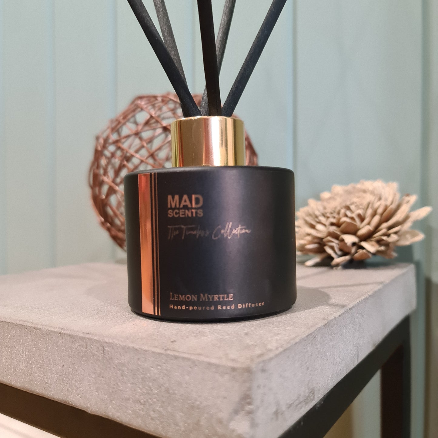 Lemon Myrtle - Timeless Matte Black Reed Diffuser (120ml)