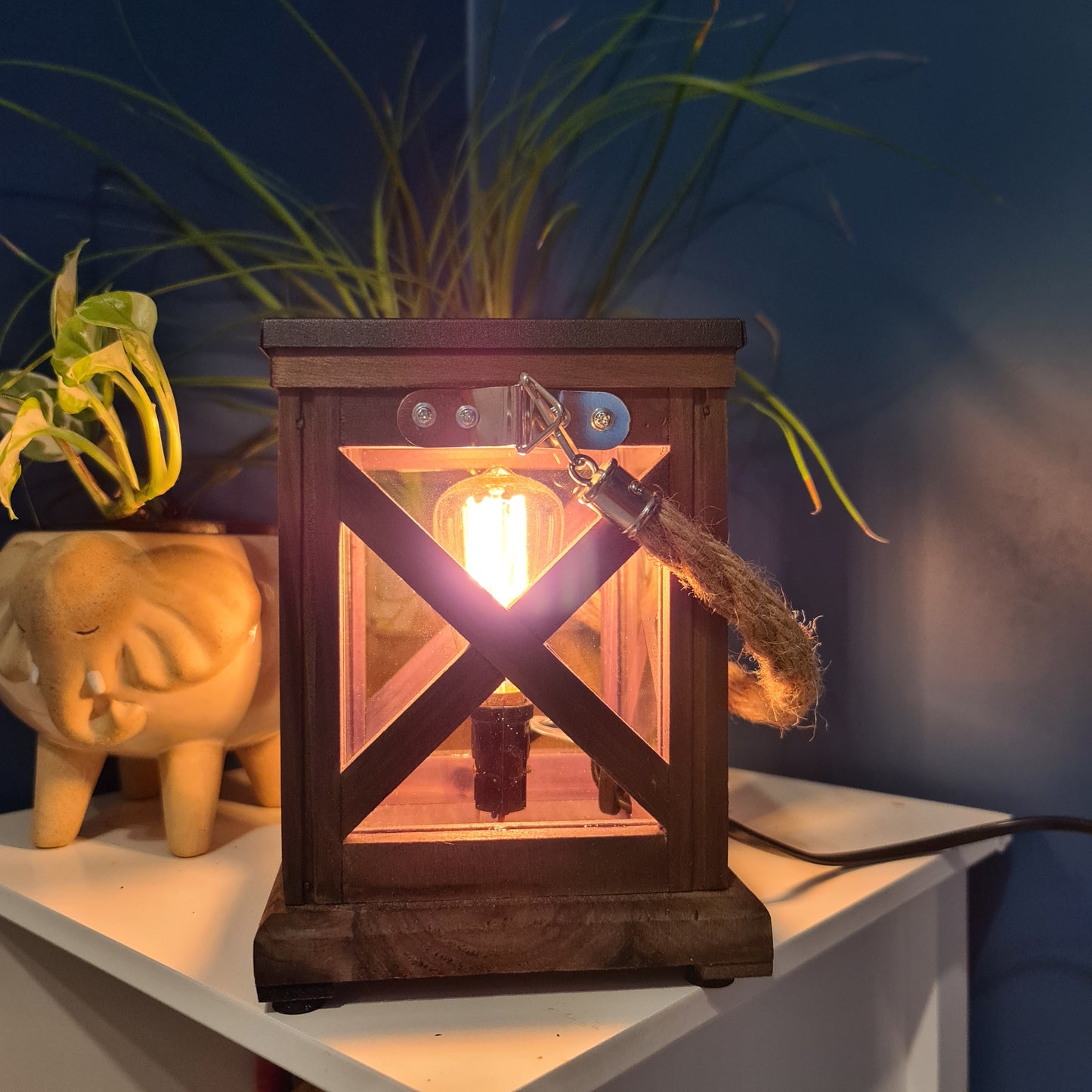 Walnut Rope Vintage Edison Electric Warmer