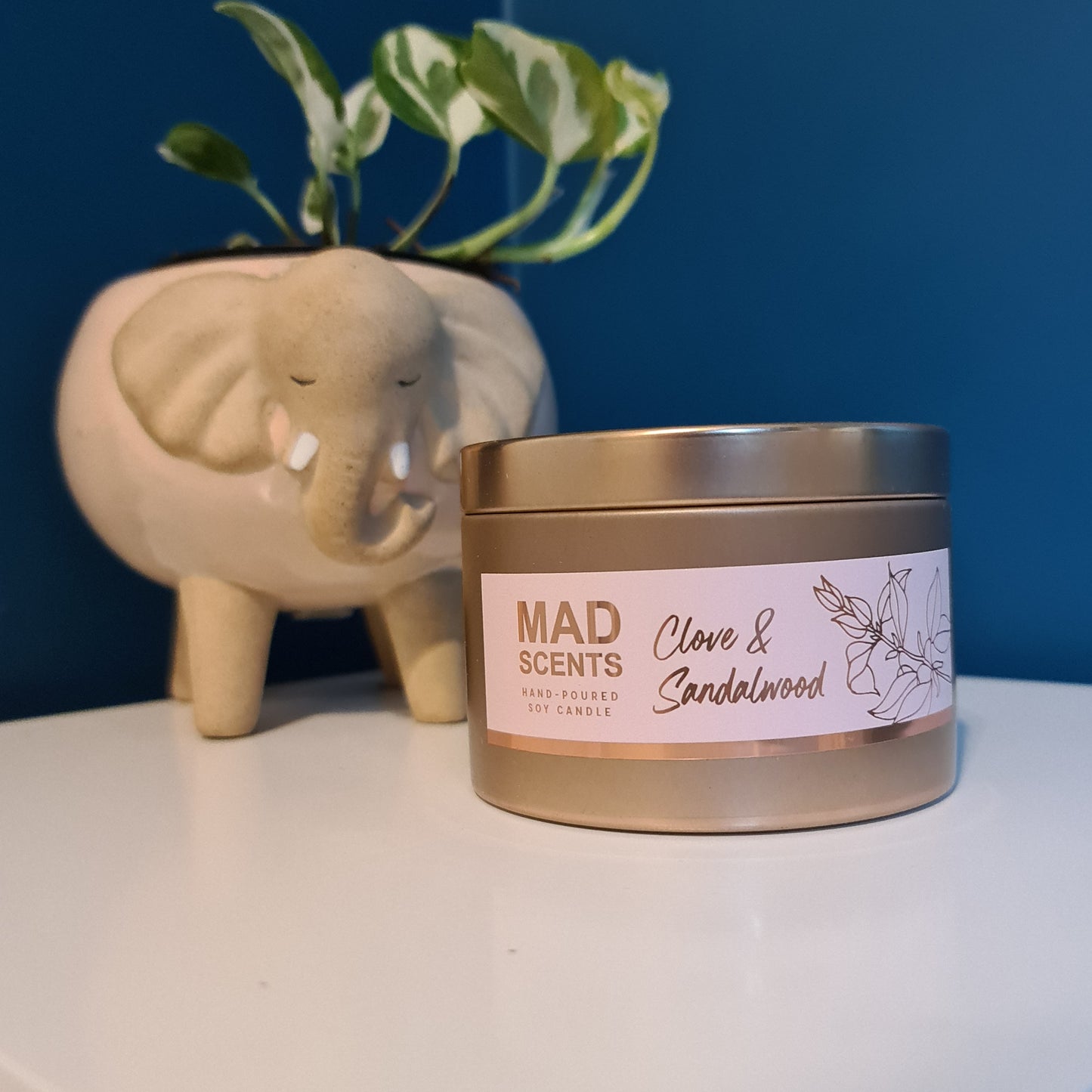 Clove & Sandalwood - Large Tin Candle (Copper)