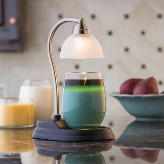 Silver Pewter Aurora Candle Warmer Lantern