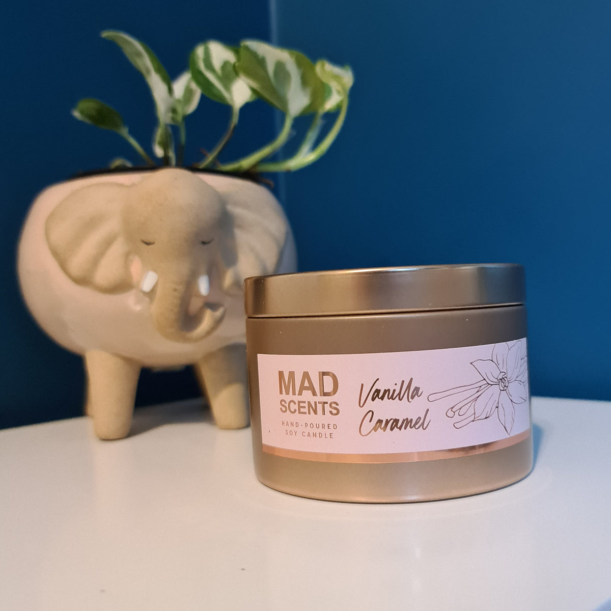 Vanilla Caramel - Large Tin Candle (Copper)