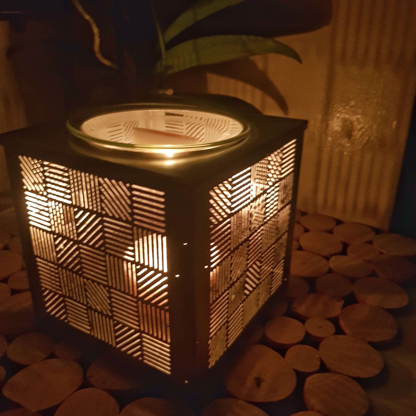 Silver Deco Metal Tealight Warmer