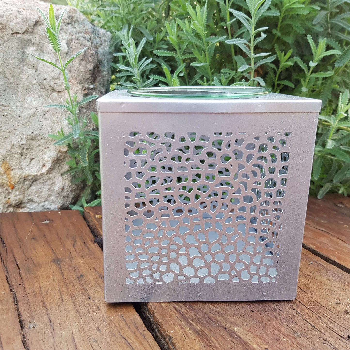 Silver Metal Tealight Warmer