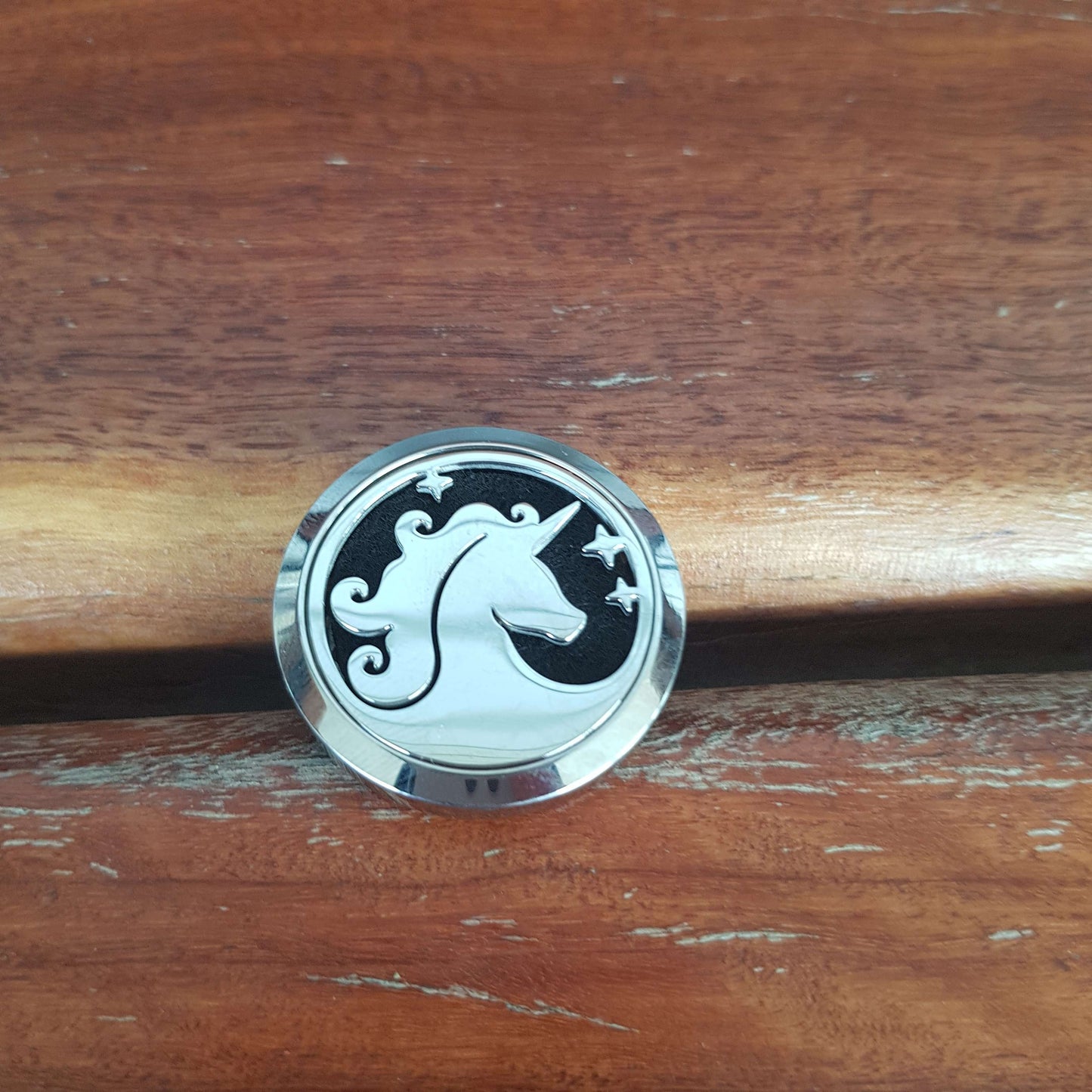 Unicorn - Silver stainless steel car vent diffuser + fragrance oil