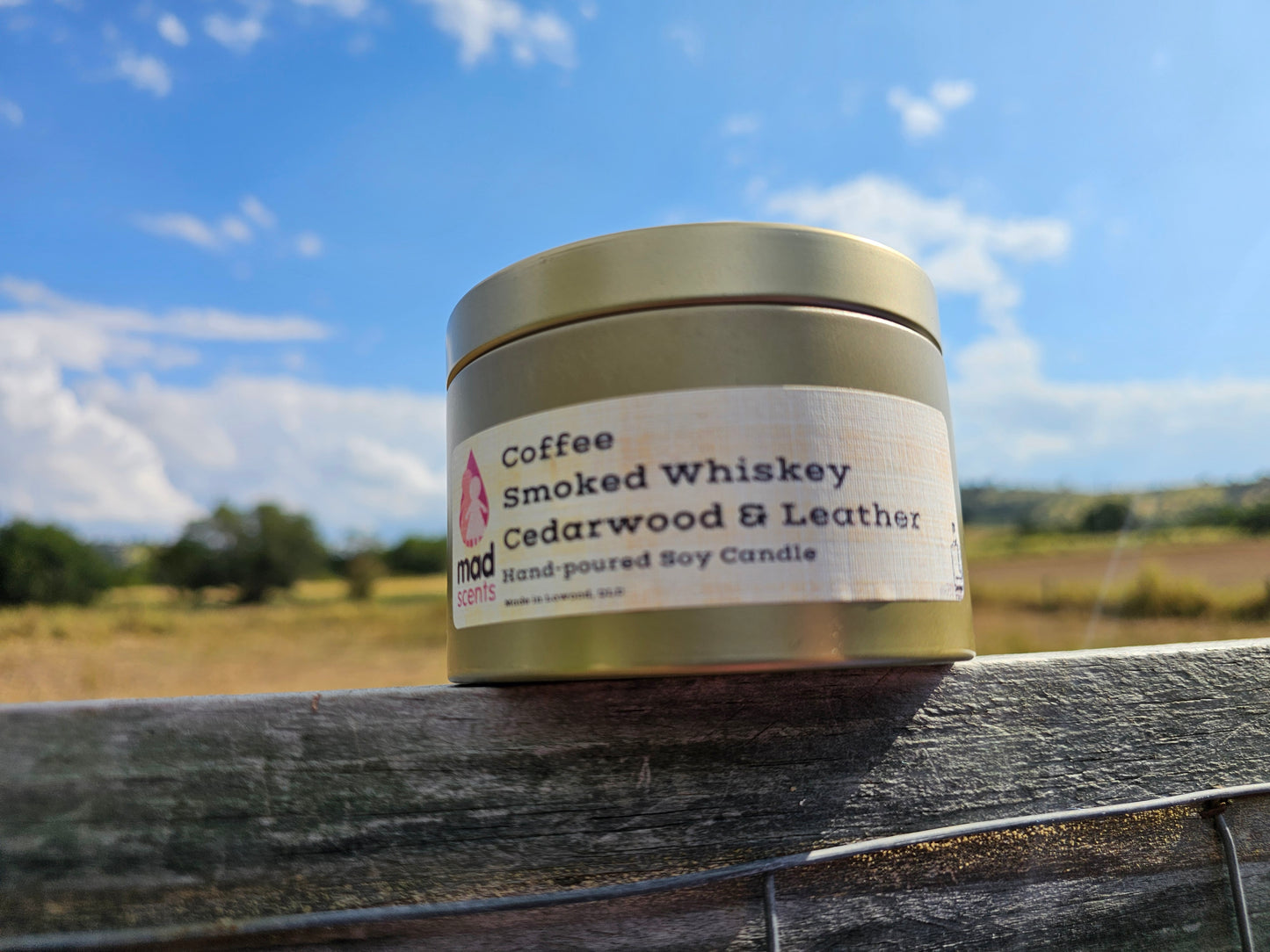 Coffee Smoked Whiskey Cedarwood & Leather - Large Tin Candle