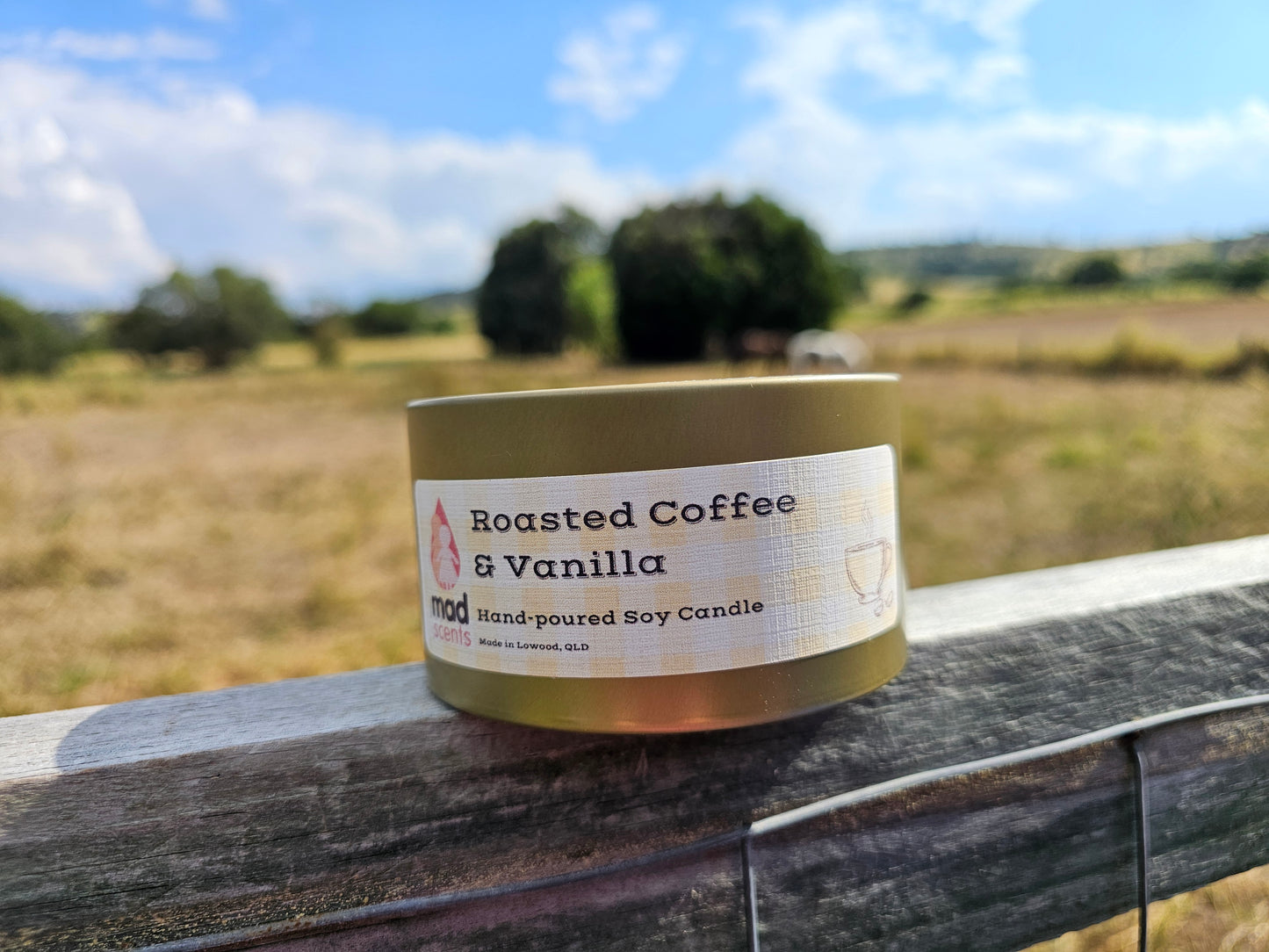 Roasted Coffee & Vanilla - Large Tin Candle