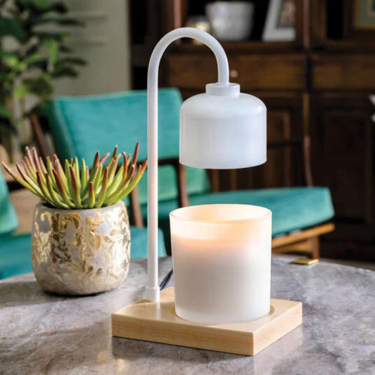 Arched White Candle Warmer Lamp