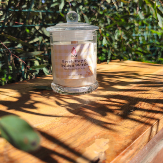 Fresh Hay & Golden Wattle - Mid WW Candle