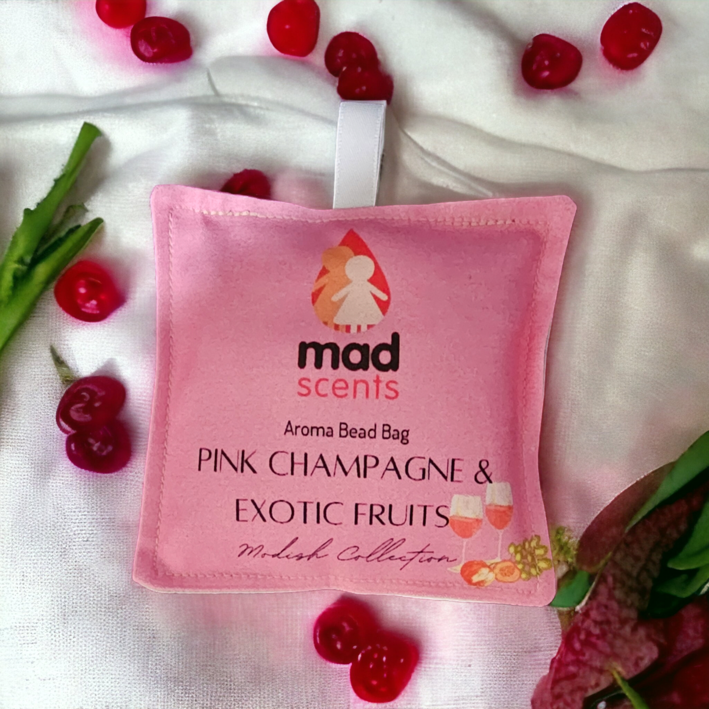 Pink Champagne & Exotic Fruits - Aroma Fragrance Bead Bag