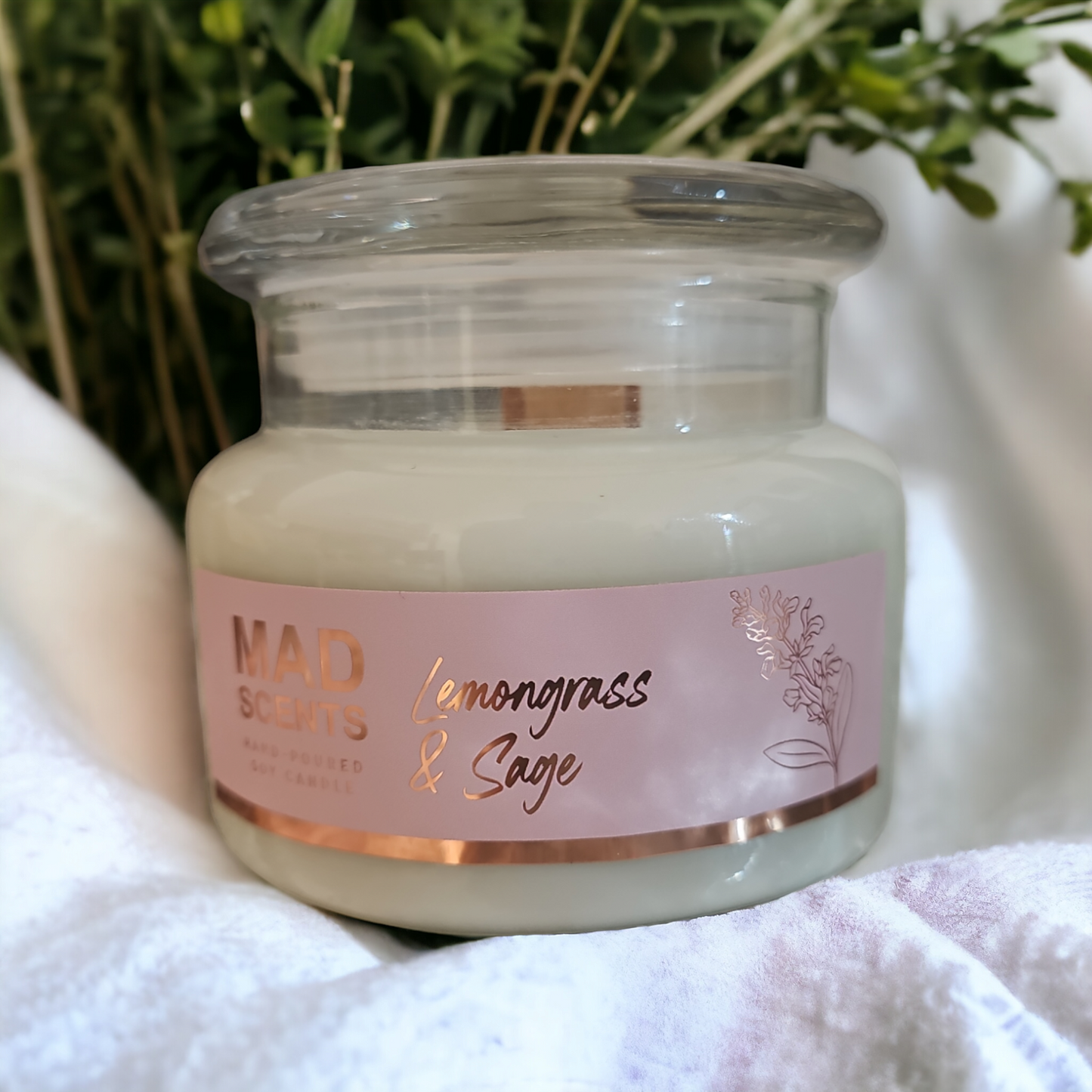 Lemongrass & Sage - Classic Wood Wick Candle