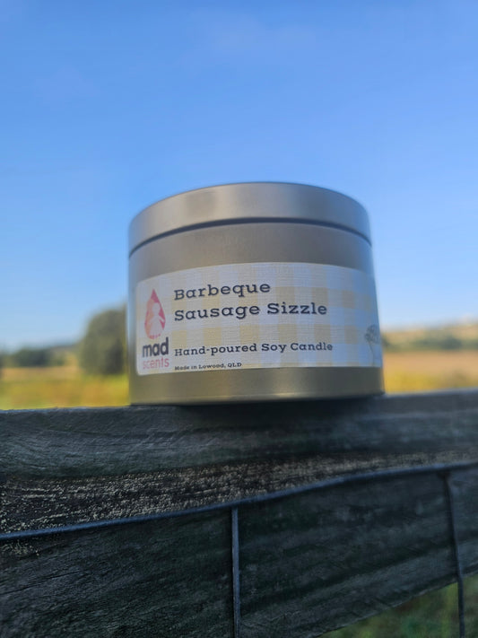 Barbeque Sausage Sizzle - Large Tin Candle