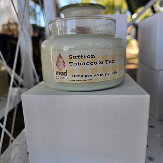 Saffron Tobacco & Tea -  Wood Wick Candle