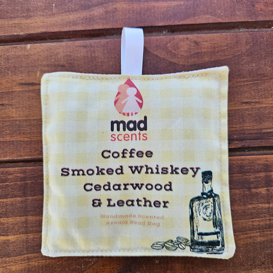 Coffee Smoked Whiskey Cedarwood & Leather - Aroma Fragrance Bead Bag