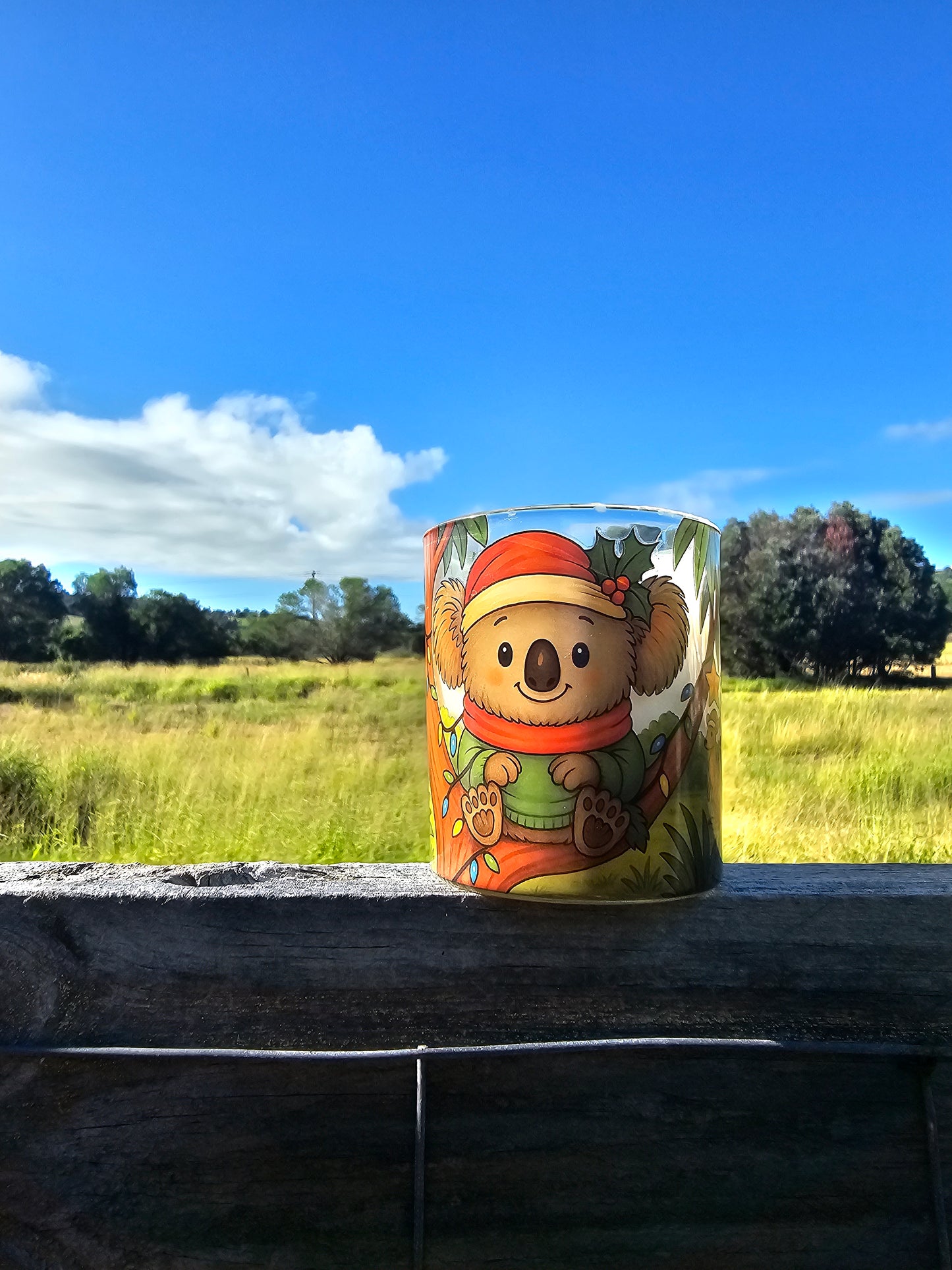 Koala Christmas Candle