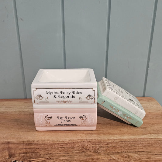 Pastel Book Stack Oil Burner