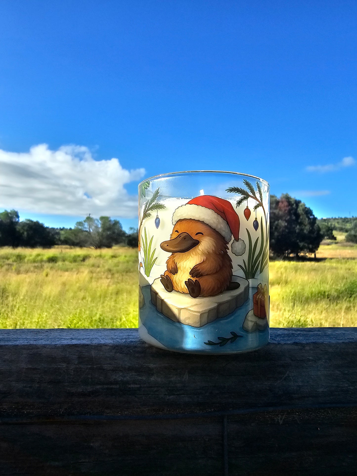 Platypus Christmas Candle